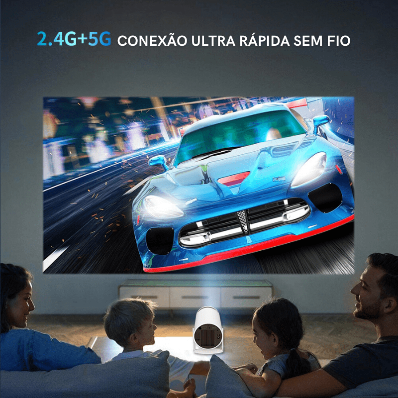 Projetor Portátil 4K 1080p Cinema em Casa Ultra HD - Dropzem