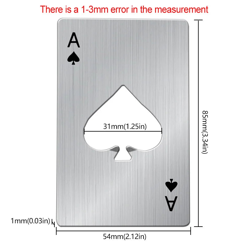 Abridor de garrafas carta inox